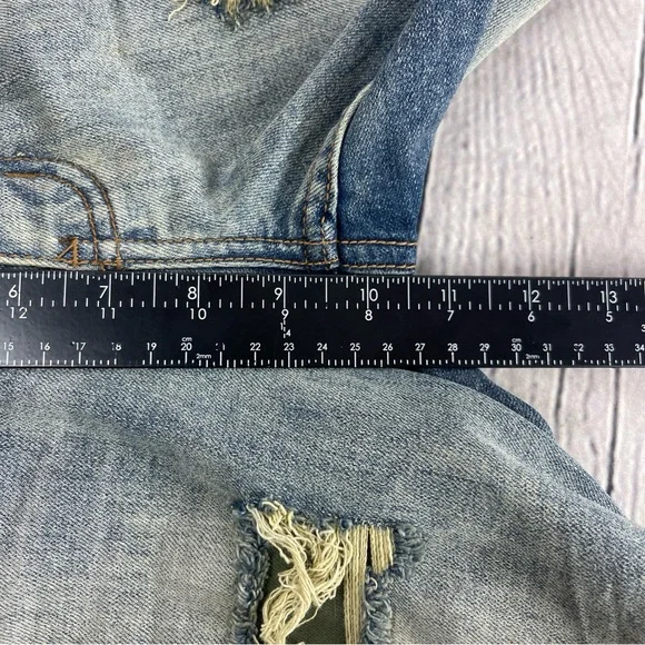 Serenede Jeans Mens 30 (30x33) Skinny Grunge Distressed Patched Faded Stretch